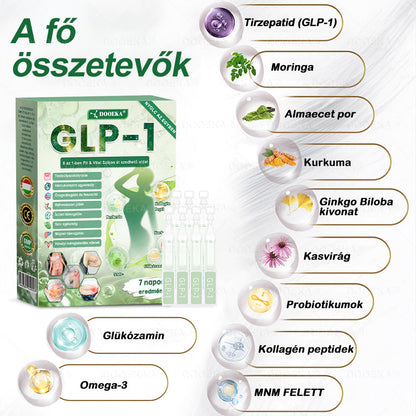 🎯DOOEKA® GLP-1 8 az 1-ben Fit & Vital Szájon át szedhető oldat – Napi egyszer, 7 nap alatt látható változás / Elhízás, szív- és érrendszeri egészség, cukorbetegség, alvási apnoe, bélrendszer egészsége, ízületi problémák és még sok más esetén