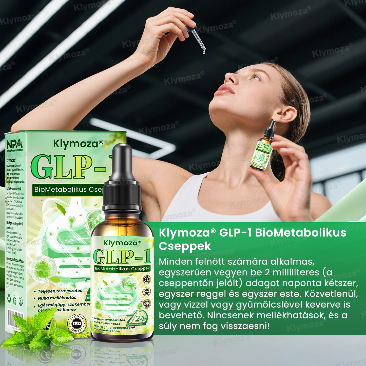 Klymoza® GLP-1 BioMetabolikus Cseppek – Élelmiszeripari zsírégető – a Magyar Elhízástudományi Társaság (HSSO) fejlesztésében